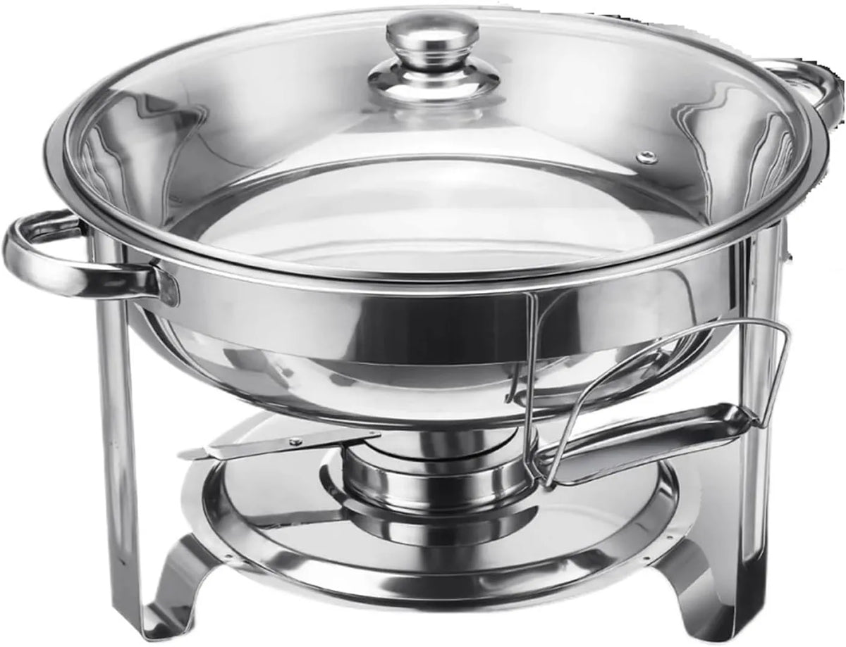 TRDEWR, Varmeplader og madvarmere, Catering Buffet sæt fremstillet af rustfrit stål: Food Warmer, Chafer, Buffet, Sølv, 5 x 12, 5 x 11
