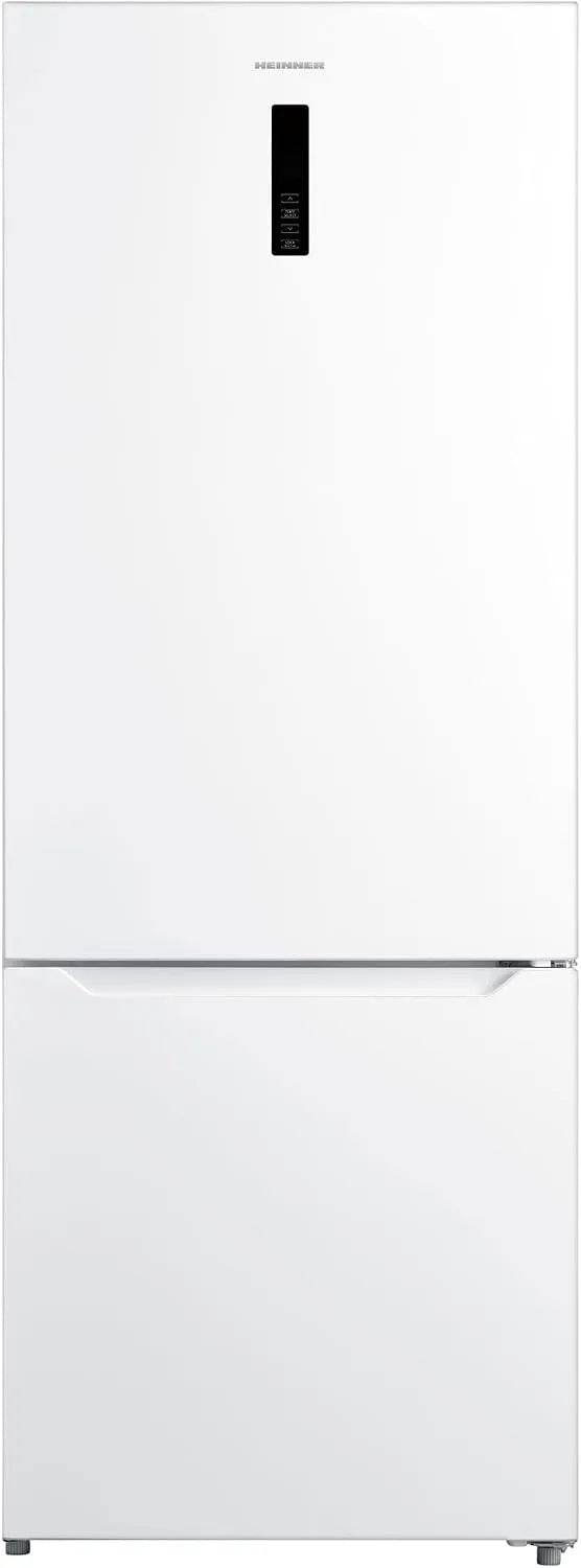 HEINNER, Køle-/fryseskabe, Køleskabe -fryser 435 L rustfrit stål, Full No Frost, inverter kompressor, Sølv, 435 L, 70 cm, 9 kg