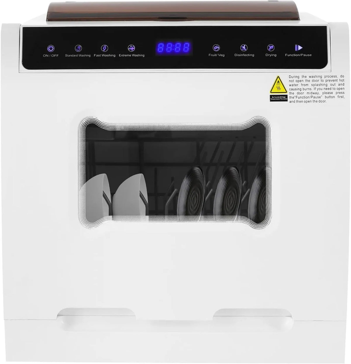 Kazafa 0.58kWh, Bordopvaskemaskiner, Opvaskemaskine Miniopvaskemaskine Kompakt Hvid Bordopvaskemaskine med 360 °, Hvid, 0.58kW, 360 g, 5 l