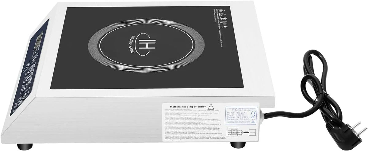 Quenoxo, Kogeplader, Induktion kogeplade af glas, 3500W mikrokrystal, 24h timer med overophedning, til, Sort, 3500W, 11, 81 inch, 240V, 60Hz