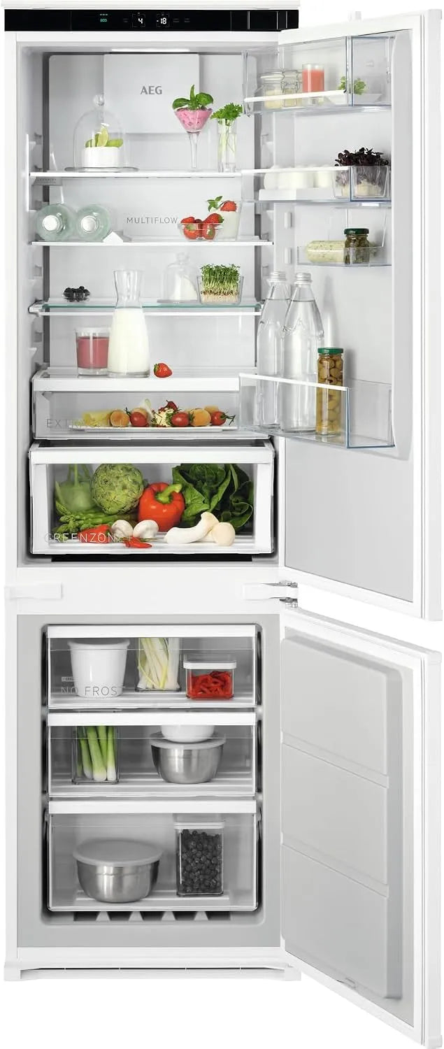 AEG TSC7M181DS, Køle-/fryseskabe, bygget i køleskab / fryser / serie 7000 med GreenZone / 1780 mm / frysebund / 249, Hvid, 1780 mm, 249 L, 24 cm