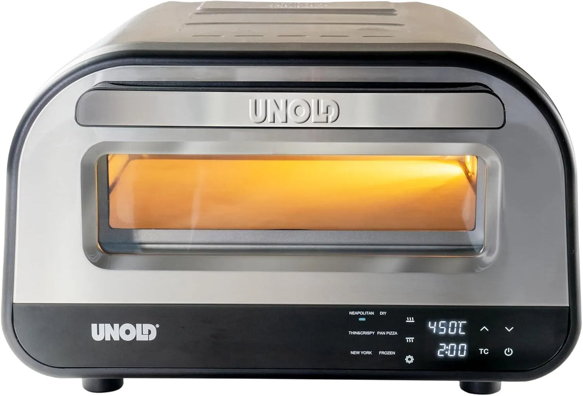 Unold, Pizzaovne, Pizzaofen LUIGI 68816, Sort, 32 x 32 cm, 1 kW, 32 x 34 x 9 cm, 35 cm