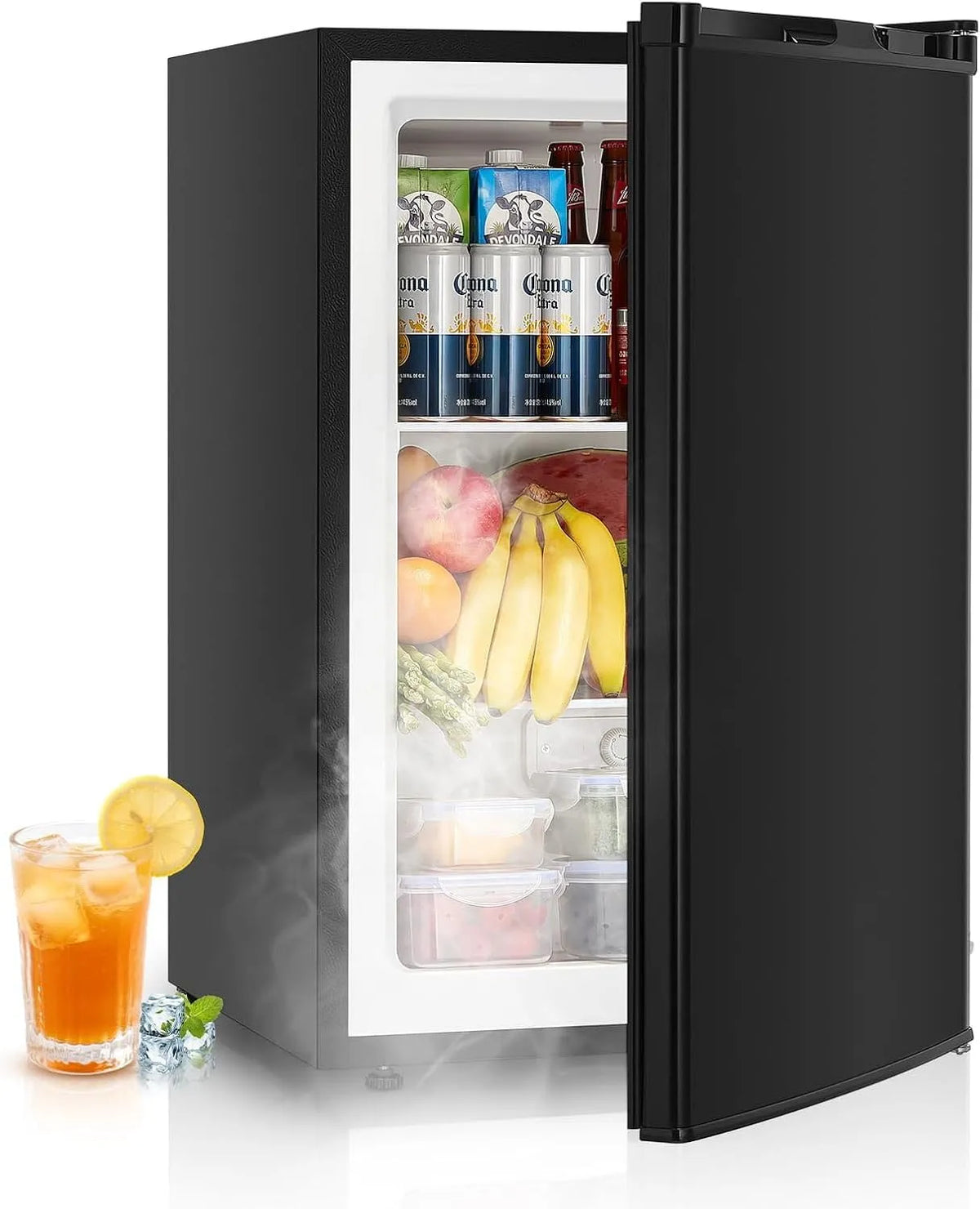 FOHERE, Fryseskabe, 85 liter Fryser fritstående til husholdningsbrug, sort, 85 l, 0, 44 kW, 162 kW, 43 dB