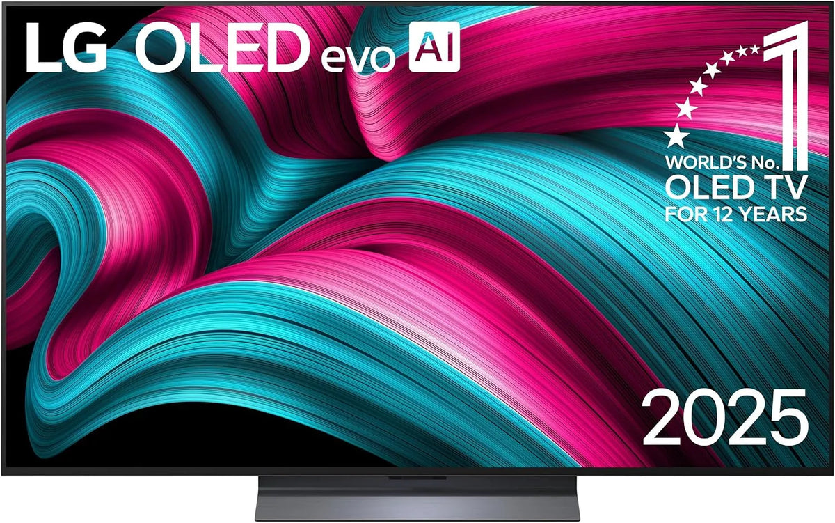 LG OLED55C54LA Gen8, TV'er, TV 55 inches (139 cm) 4K OLED Evo AI TV (α9 4K AI processor, webOS 25, 120Hz (VRR, Sort, 54L, 55 inch, 139 cm, 4K