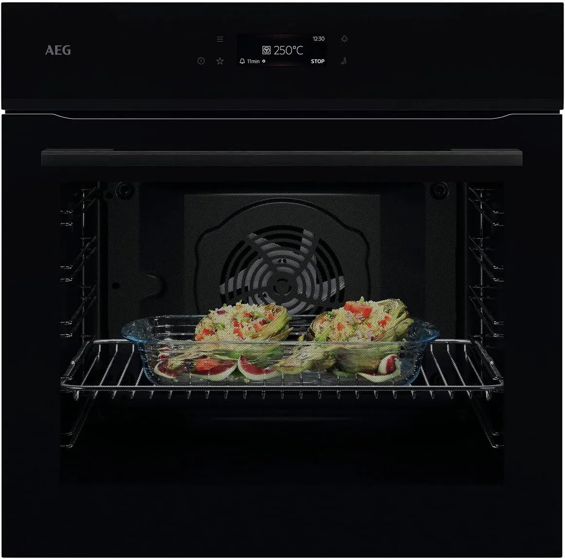AEG NBE7A60SB, Ovne, Meal Assist Bagning Furnace Sort, 72 l, 40 W, 594 x 596 x 569 mm, 590 x 560 x 550 mm