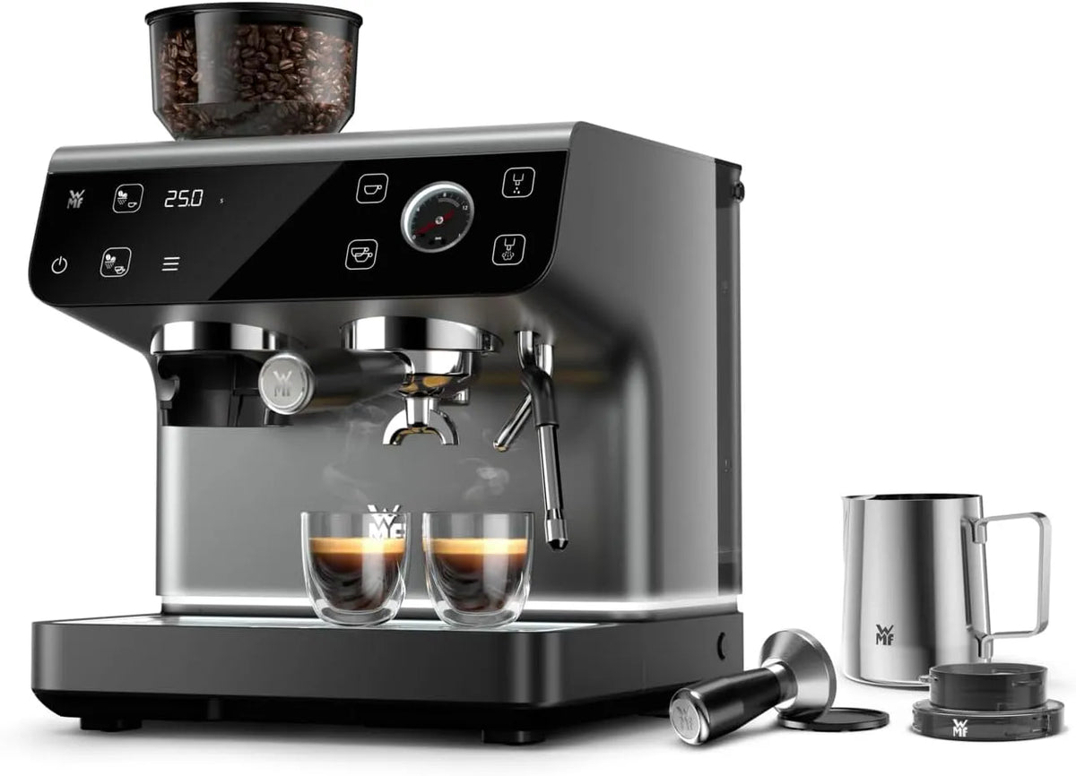 WMF, Espresso og kaffemaskiner, Espresso Pro sieve carrier maskine, semi- automatisk espresso maskine med, Sort / sølv