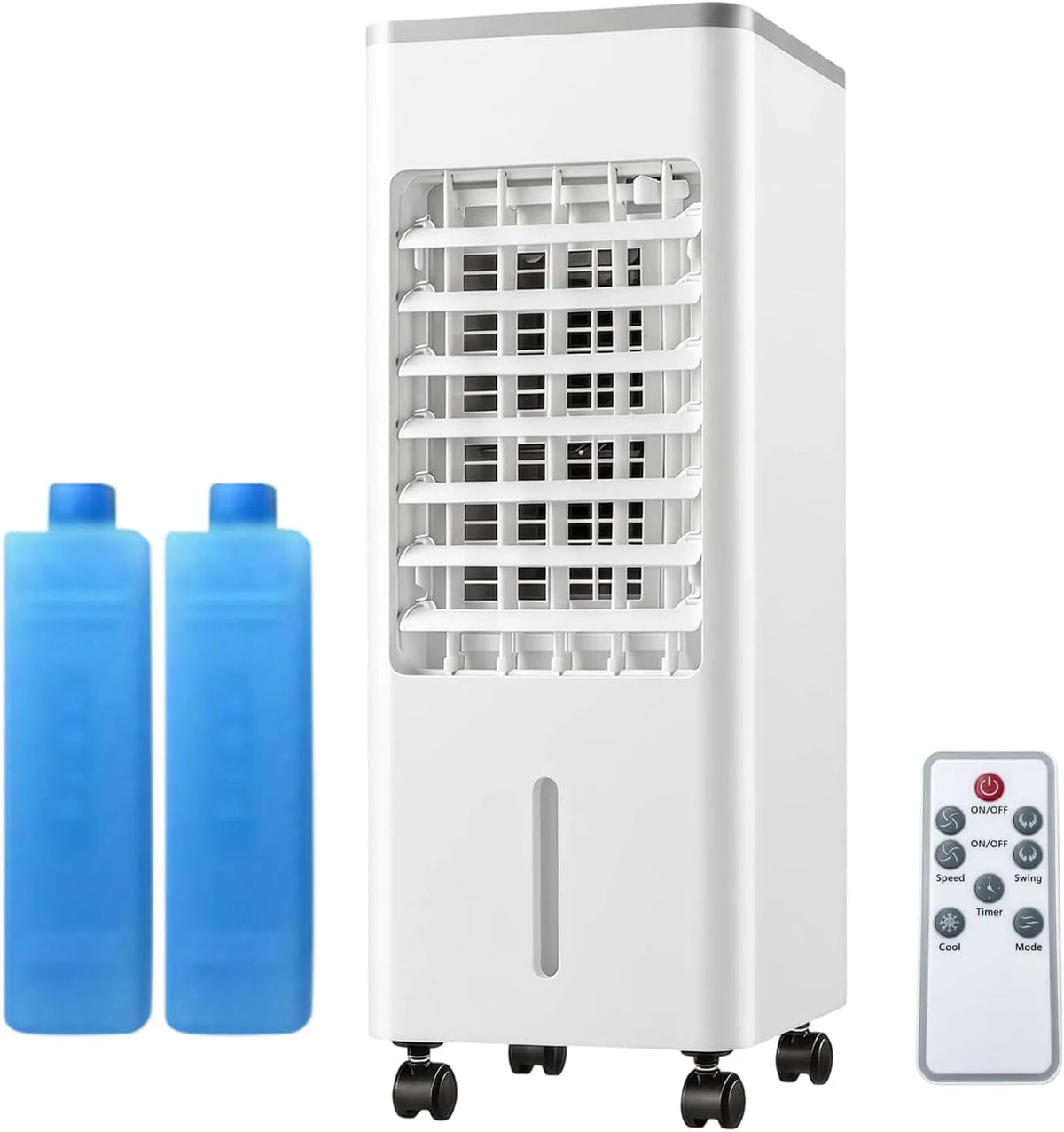 Generic, Mobile klimaanlæg, Mobile klimaanlæg uden udstødningsslange, ventilator med vandkøling stille og, Hvid, 65 dB