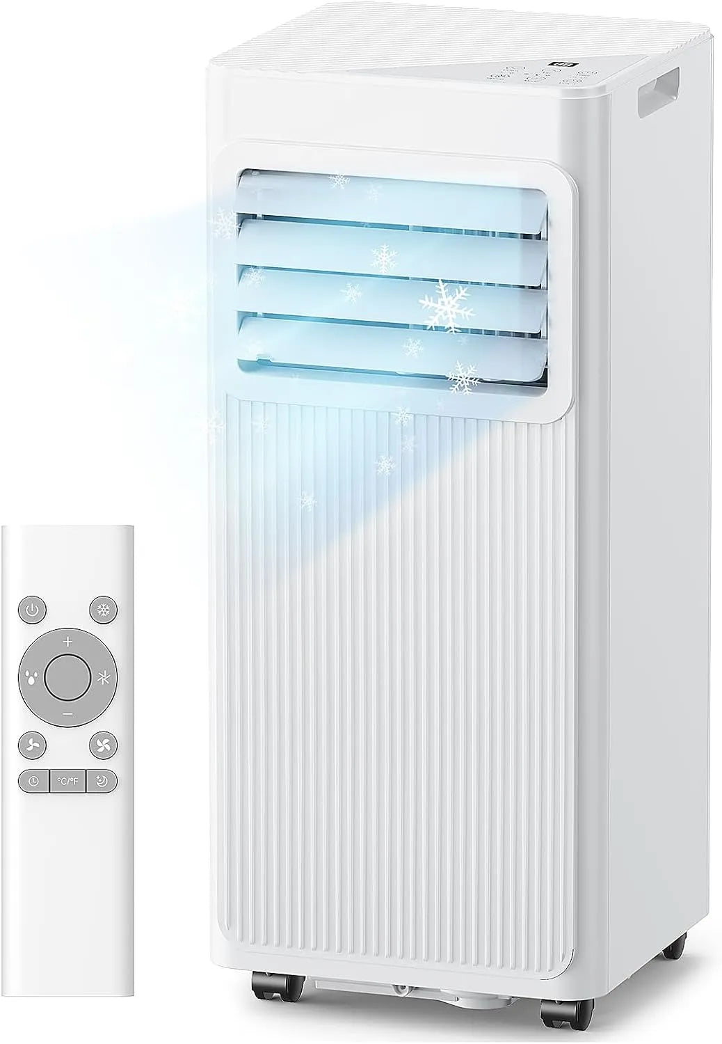 Zenolix 4-in-1 25m2, Mobile klimaanlæg, Mobile aircondition 7000 BTU, klimaanlæg med udstødningsslange & 4m, Hvid, 7000 BTU, 19L