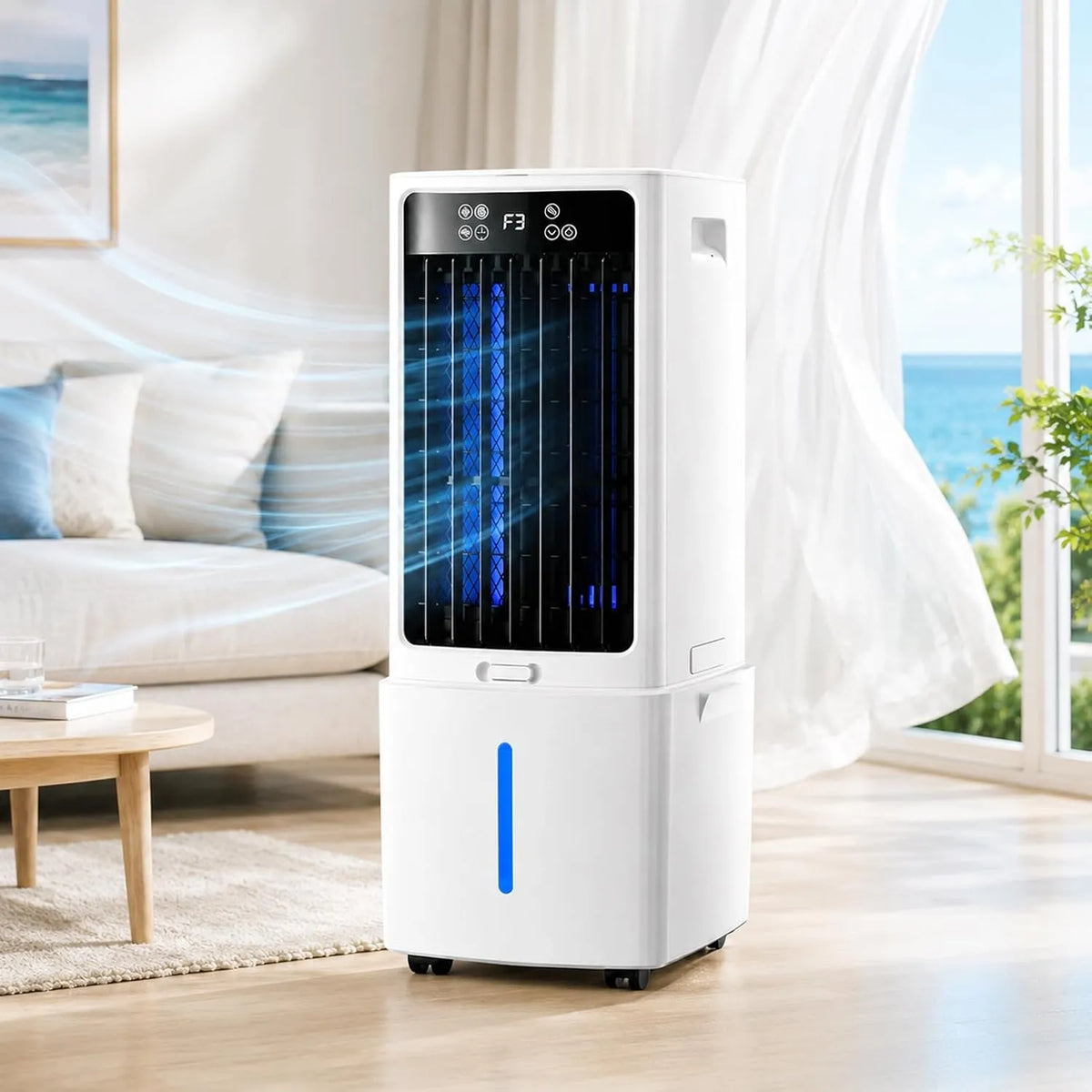 LYJIANGXIN 10L/25L, Mobile klimaanlæg, Mobile klimaanlæg uden udstødningsslange, luftkøler med vandbeholder 10L / 25L, Hvid, 10L, 25L, 3 v, 2 g