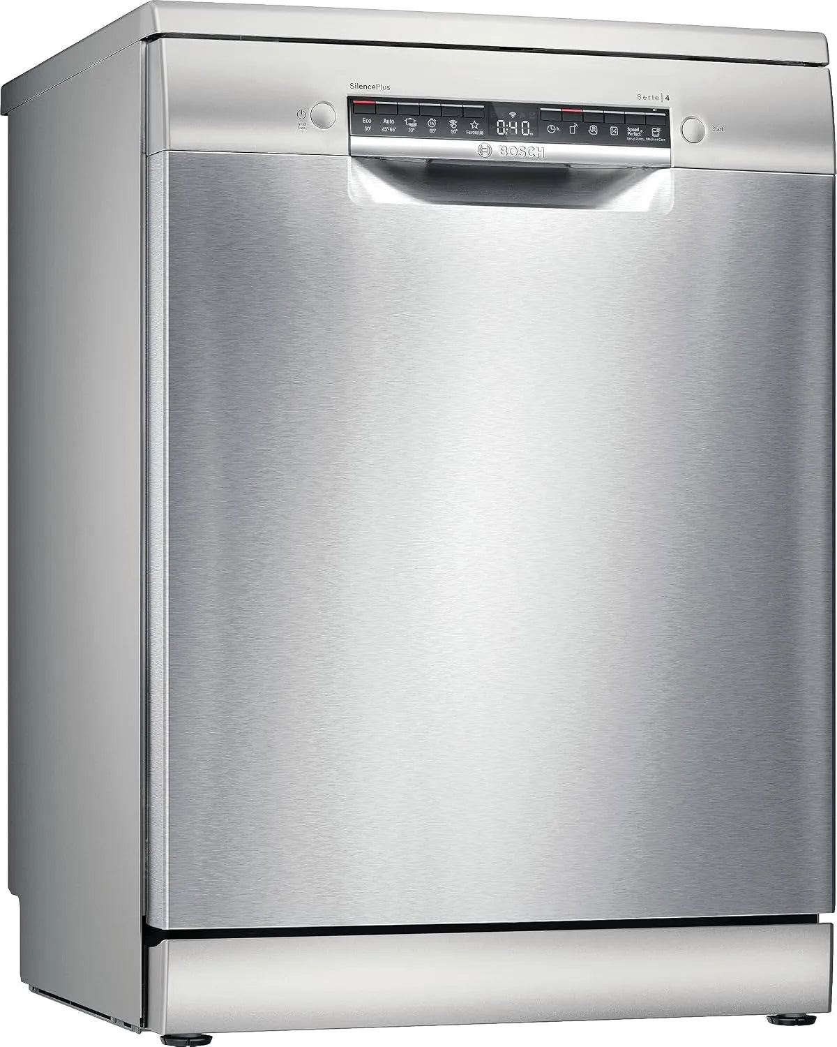 Bosch SMS4EMI01E, Opvaskemaskiner, 60 cm, Serie 4 Smart Dishowers 14 Overdækket stål klasse C, Hvid, 5 x 60 x 60 cm, 42 dB