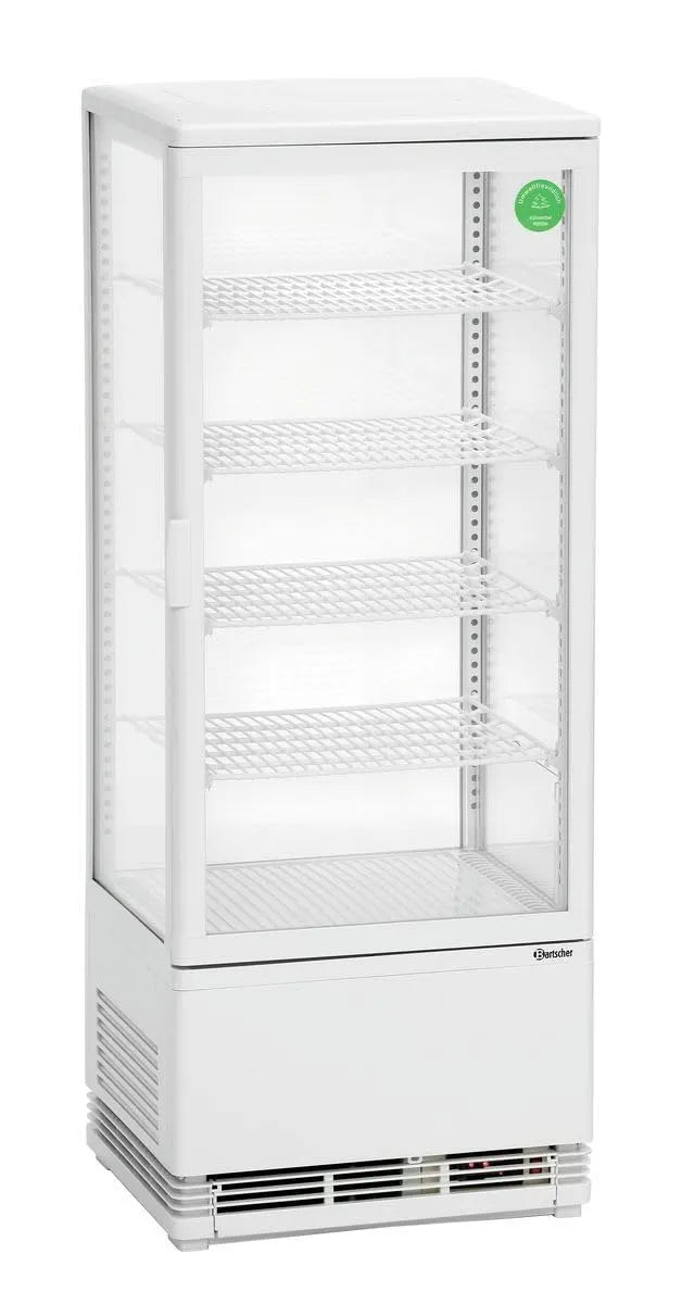 Bartscher, Kølemontrer, Mini- koelvitrine 98L, Sort, 98L, 425 x 805 mm, 435 x 960 mm, 425 x 1100 mm