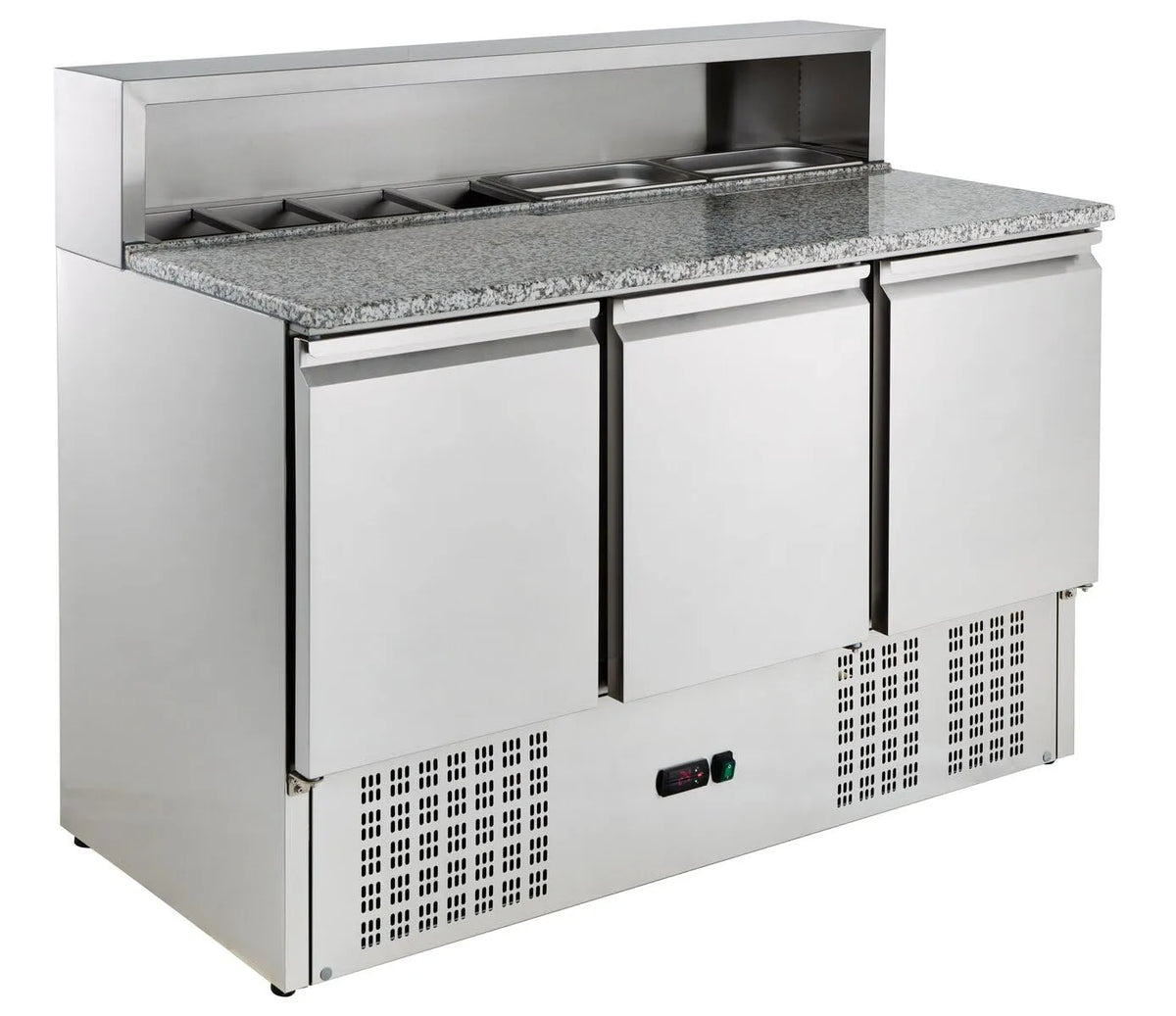 GastroHero PSH903, Køleborde, Pizza Bord, Køleskab Bord, 402L, Rustfrit stål, Sølv, 903 G, 8 x 1, 6 G