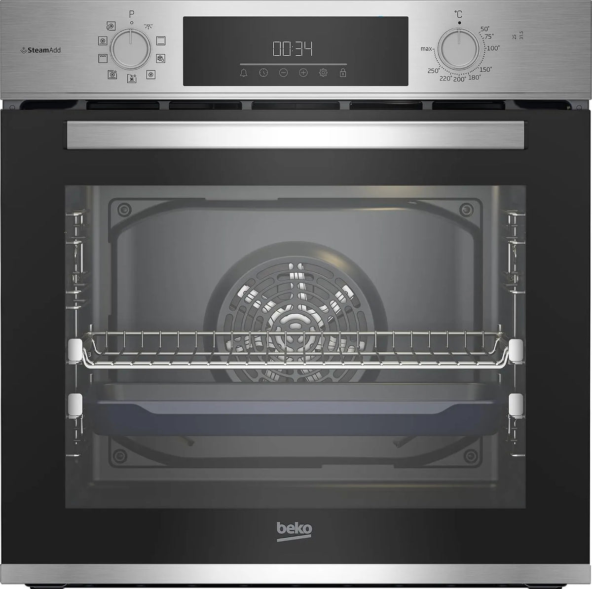 Beko BBIS12301XE b300, Ovne, Bageovn, bygning-i ovn, 72 l madlavning kammer, multifunktion ovn, 9 funktioner, Sølv, 72 l, 60 cm, 5 x 59, 4 x 56