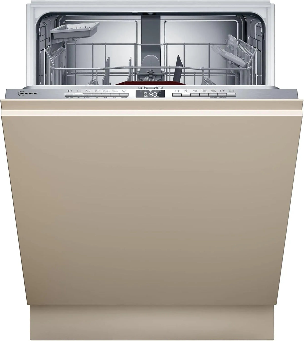 Neff S275EAX16E, Opvaskemaskiner, 60 cm, N 50 Smart Fuldt integreret XXL Opvaskemaskine 60 cm, Sølv, 86cm, 42 dB
