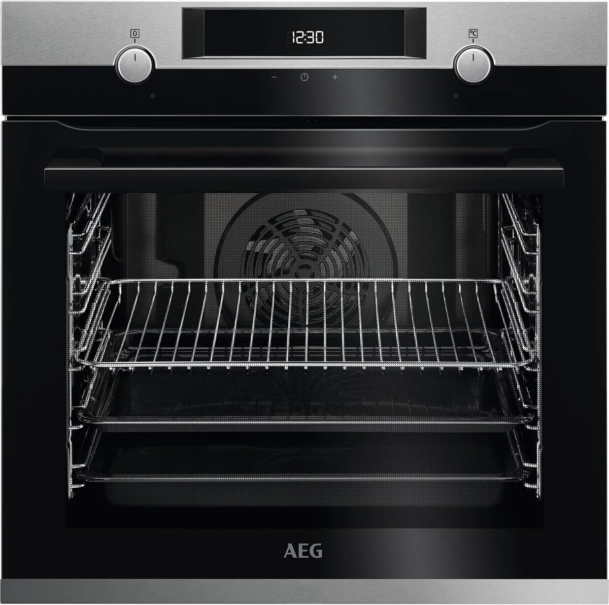 AEG BEE43502BM 43502BM, Ovne, BEY Bygning-i ovn / Serie 6000 med ring varm luft: ensartet madlavning resultater, Sølv, 33cm, 38cm, 29cm, 30 cm