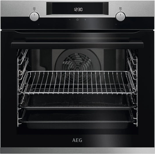 AEG BEE43502BM 43502BM, Ovne, BEY Bygning-i ovn / Serie 6000 med ring varm luft: ensartet madlavning resultater, Sølv, 33cm, 38cm, 29cm, 30 cm