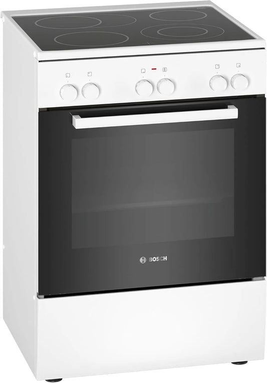 Bosch HKA090220, Komfurer, serie 2 elektrisk komfur, 60 cm bred, 3D varm luft bagning på 3 niveauer, udvides, Sort, 60 cm, 85 x 60 x 60