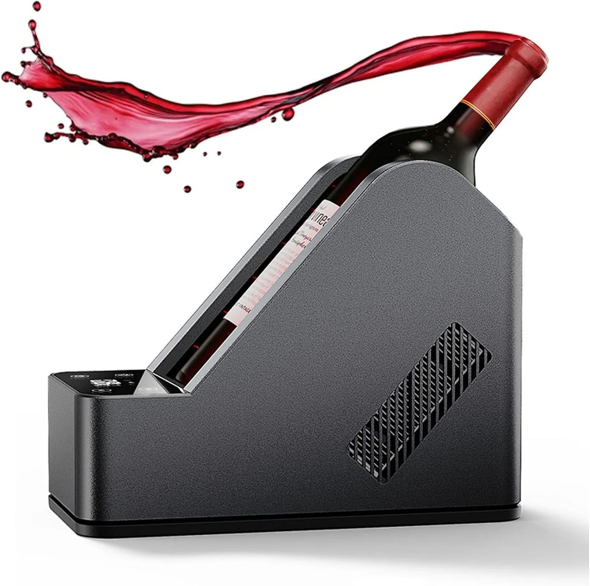 richigblosmum, Vin- og champagnekølere, Intelligent vinkøler med LCD-skærm, Sort, 96mm, 30dB, 12V, 60W