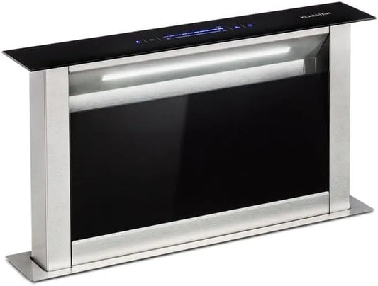 Klarstein, Bordemhætter, Clearstein Royal Flush Eco range hætte 60 cm - A + + energieffektivitet, 604 M3 /, Sølv, 60 cm, 51 dB, 60 x 73 x 9 cm