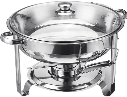 TRDEWR, Varmeplader og madvarmere, Catering Buffet sæt fremstillet af rustfrit stål: Food Warmer, Chafer, Buffet, Sølv, 5 x 12, 5 x 11