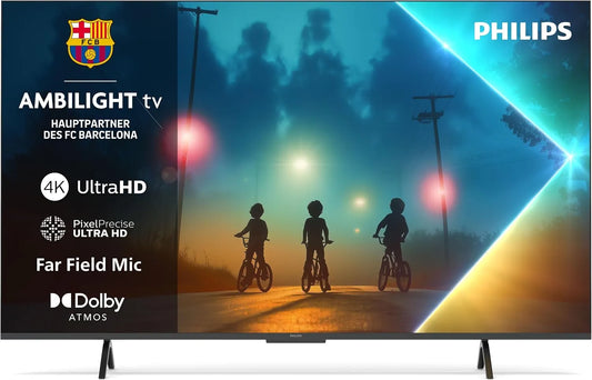 PHILIPS 55PUS8200, TV'er, Ambilise 4K LED Smart TV - 55 tommer skærm med Pixel Precise Ultra HD, Titan, Sort, 4K, 25 '