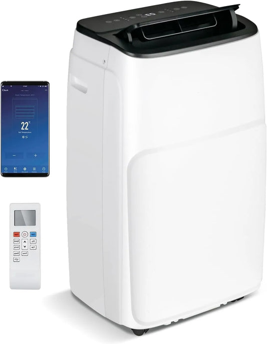 RELAX4LIFE, Mobile klimaanlæg, Mobile Air Conditioning 14000BTU, Air Conditioning Unit med Exhaust Slow, Hvid, 4L, 14000BTU, 11000 BTU, 3 v