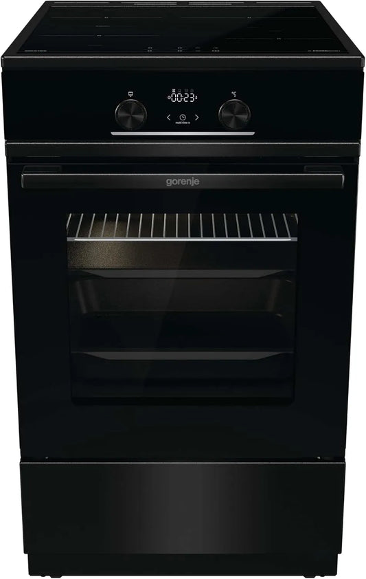 Gorenje C60BPG, Bageriovne, stegeovne og emhætter, GEIT 5 elektrisk komfur med induktionspuster / 50 cm / 70 liter / børnesikkerhed, Sort, 50 cm