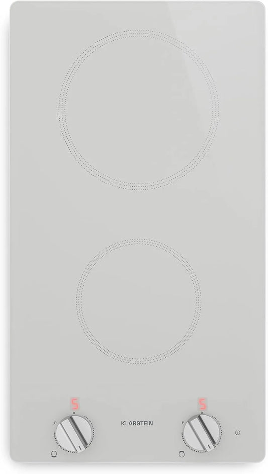 Klarstein 2-Zonen, Kogeplader, Kochholdt induktionsbeholder - 2 zoner, 3500W boost, roterende knop, resterende, Sort, 3500W, 30cm, 14 cm