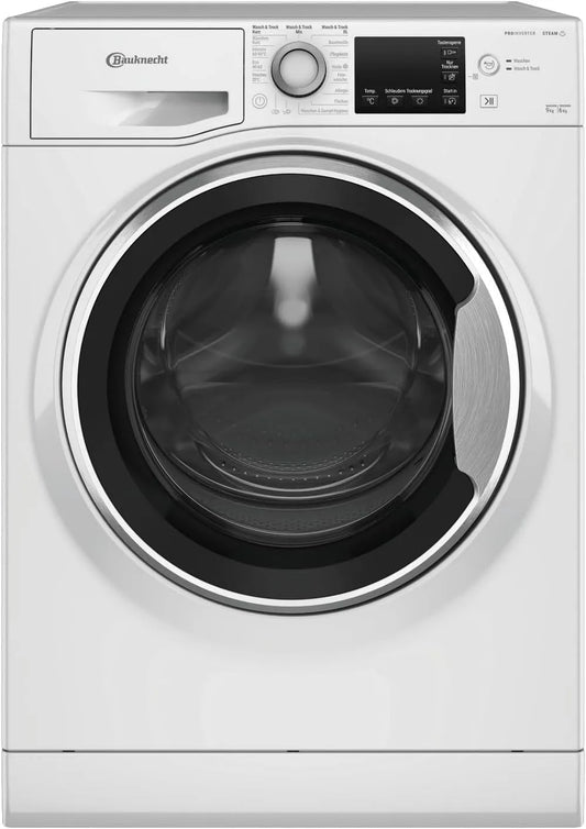 Bauknecht, Vaske-tørremaskiner, WATK Sense 9614 C Vaskedræber (9 / 6 kg) / Aktiv Care Color + / Dynamisk Inverter, Hvid, 6 kg