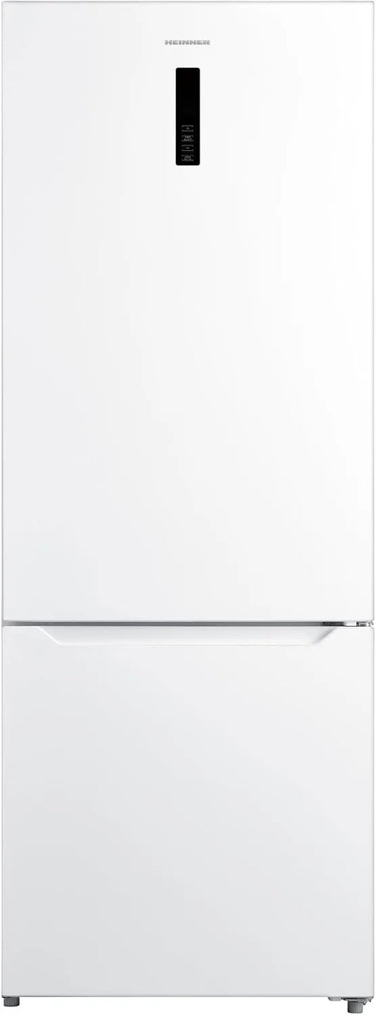HEINNER, Køle-/fryseskabe, Køleskabe -fryser 435 L rustfrit stål, Full No Frost, inverter kompressor, Sølv, 435 L, 70 cm, 9 kg