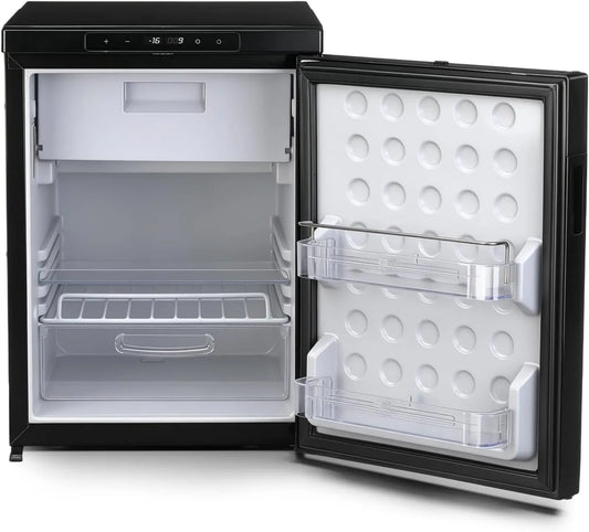 ISINEVER 12V/24V, Køleskabe, Minikøleskab, 50L køleskab lille, 12V / 24V 230V Lille kompressor køleskab med, Hvid, 12V, 24V, 50L, 230V