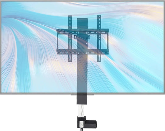 Qussse 98-168cm, Stativfødder, 700mm Elektrisk TV Lift-beslag Motoriseret TV stand med fjernbetjening, Sort, 700mm, 168cm, OLED, 110 l
