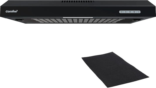 Comfee 3.6F17BB, Underbyggede emhætter, 'område hætte 60cm underbygning cirkulerende luft / udstødning luft sort CHU, Sort, 60cm, 20000 g