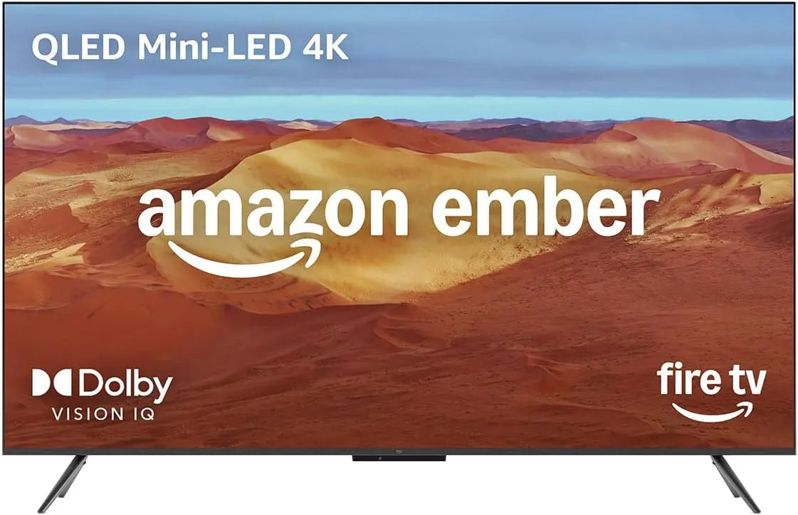 Amazon 144-Hz-Spielmodus, Ember Mini LED-serien, QLED smart TV med 75 inches (190 cm), 4K UHD, Dolby Vision, Sort, Mini LED, QLED, 75 inch