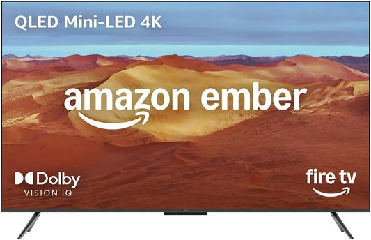 Amazon 144-Hz-Spielmodus, Ember Mini LED-serien, QLED smart TV med 75 inches (190 cm), 4K UHD, Dolby Vision, Sort, Mini LED, QLED, 75 inch