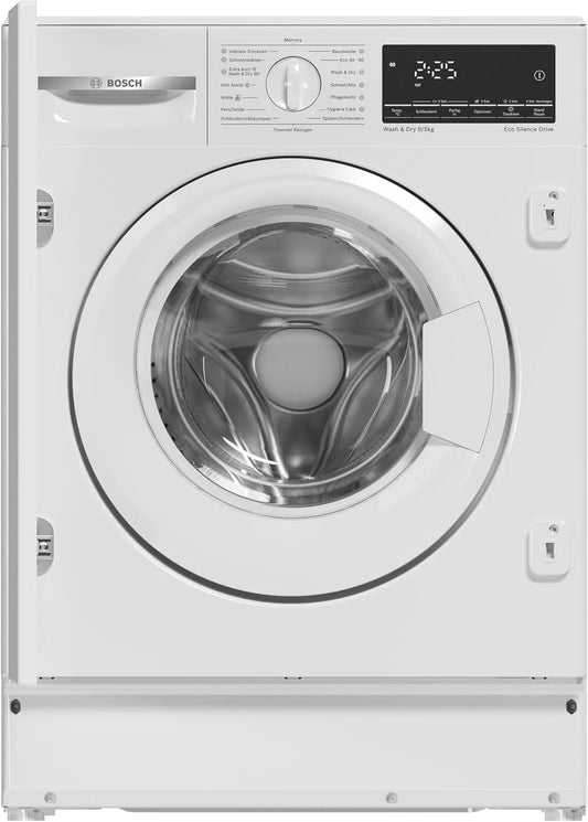 Bosch WKD28490, Vaske-tørremaskiner, serie 6 Bygge- i vasketørret- 8 kg Vask 5 kg Dry, Hvid, 8 kg, 5 kg, 28490 V, 1 kg
