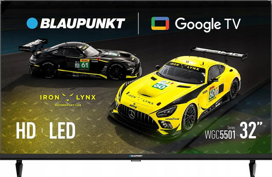 BLAUPUNKT 32WGC5501S, Bærbare TV'er, BLUPUNKT HD Google TV, 32 inches, 1366x768 opløsning, HDMI- ARC, Bluetooth 4.2, Sort, 32W, 32 inch