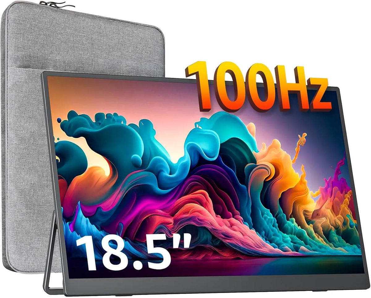 cocopar PS4/5 1080P, Skærme, kofangerskærm 18, 5 tommer FHD 120% sRGB Mobilskærm højttaler HDMI USB- C Bærbar, Sort, 0, 17 inch, 100 Hz, 4 V