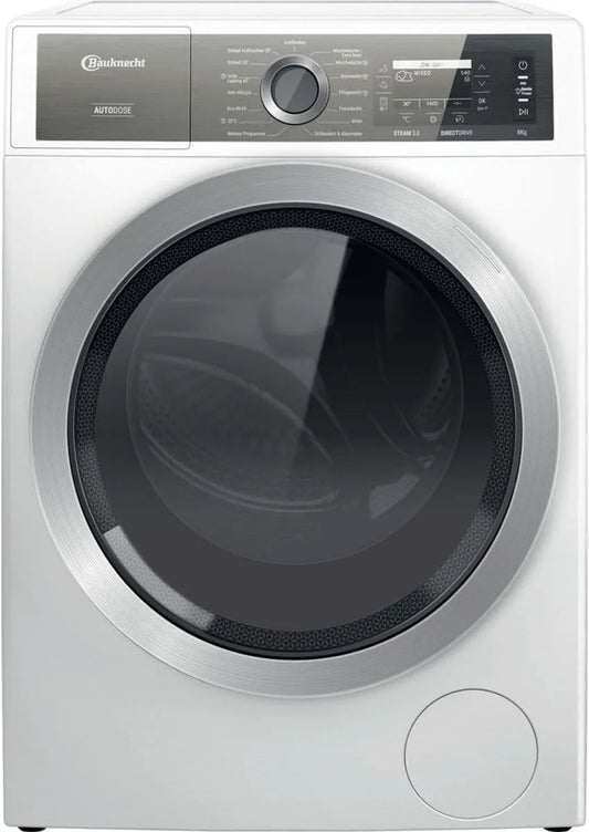 Bauknecht 89ADE, Vaskemaskiner, B8X SILENCE DE Front Belastning Washer - 8 kg Kapacitet - GentlePower, AutoDose, Hvid, 8X 89, 8 kg, 5 x 60