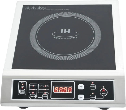 DWIKRYT 0-3H, Kogeplader, Induktionskogeplade, 3500W Professionel Induktionsplade 10 niveauer, Sort, 3500W, 110.2 l, 240V, 60Hz