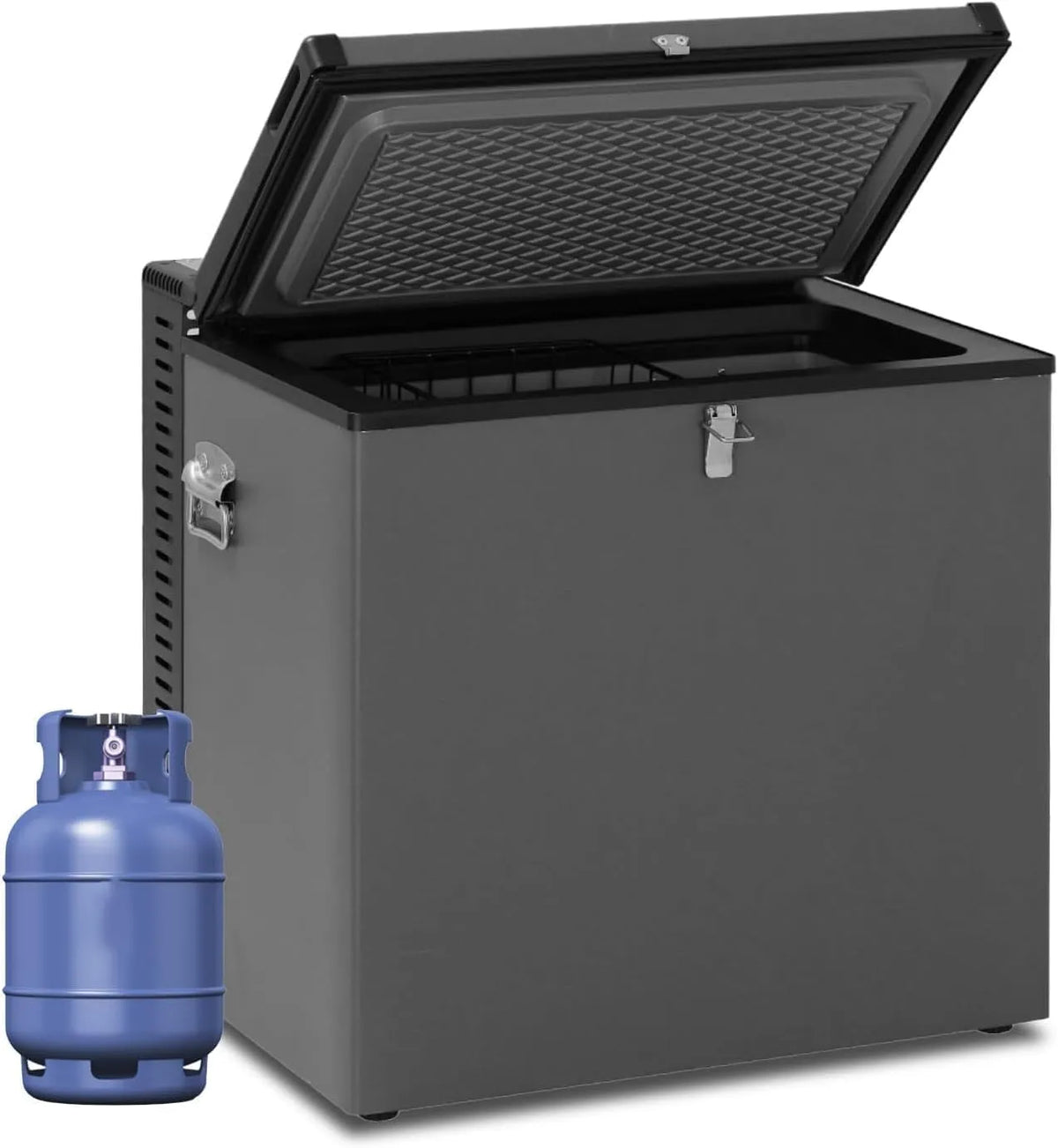 Smad DC/230V, Fryseskabe, 70 L gaskøler, 12V DC / 230V AC / LPG, grå fritstående, Grå, 230V, 70 L, 12V, 20 cm