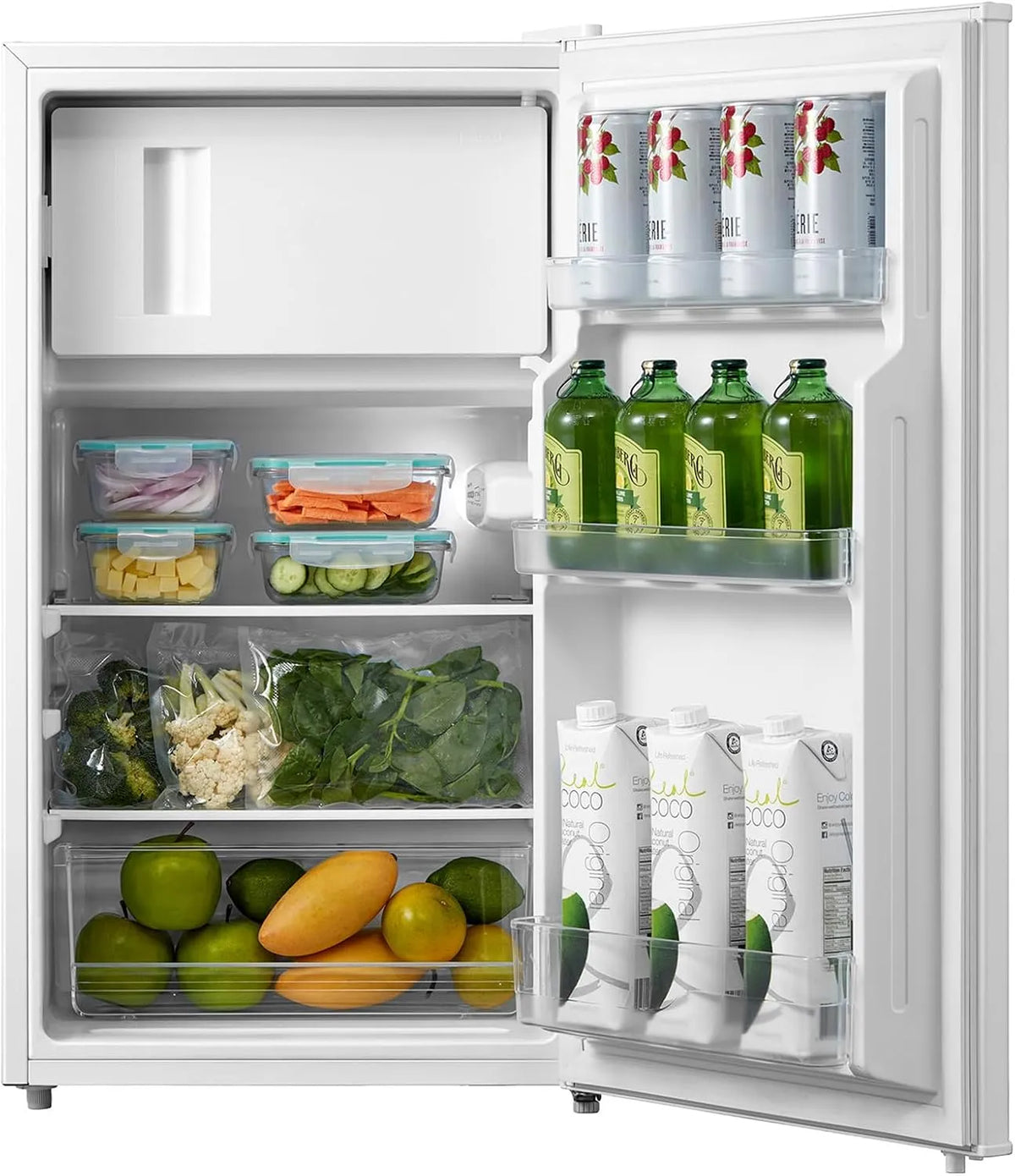 Comfee RCD80WH3, Minikøleskabe, Komgebyr (E) Køleskab med fryser, 80 L, Hvid, 80W, 110 kW, 2 kg