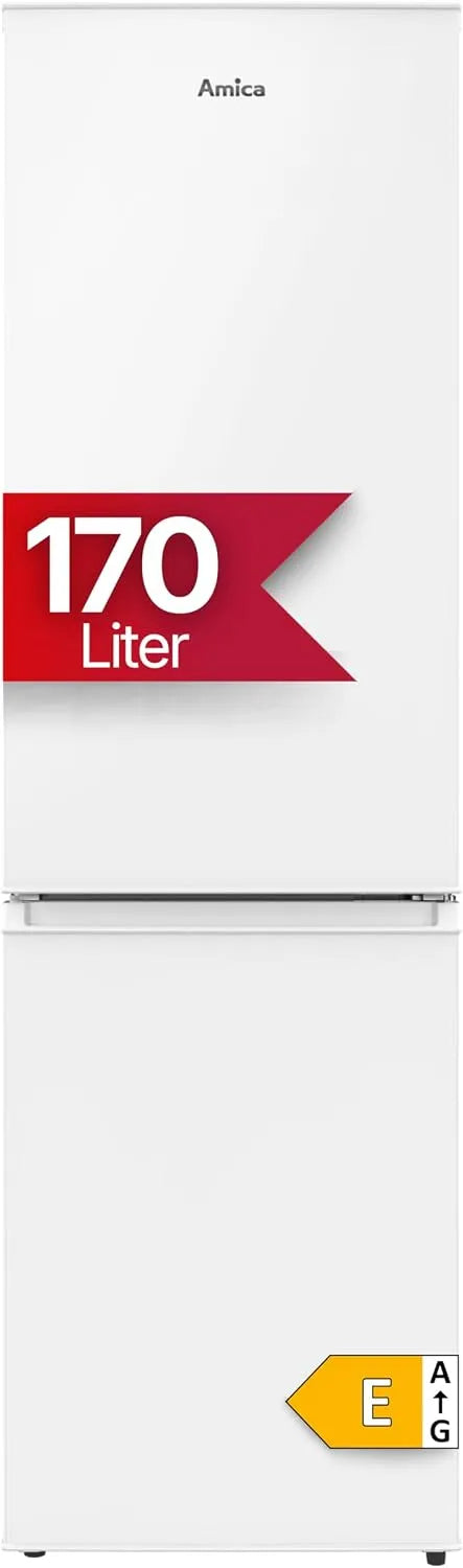 Amica, Køle-/fryseskabe, køleskabe-fryser kombination fritstående 151, 8 x 44, 4 x 53, 6 cm 170 l fryser, Hvid, 6 cm, 170 l