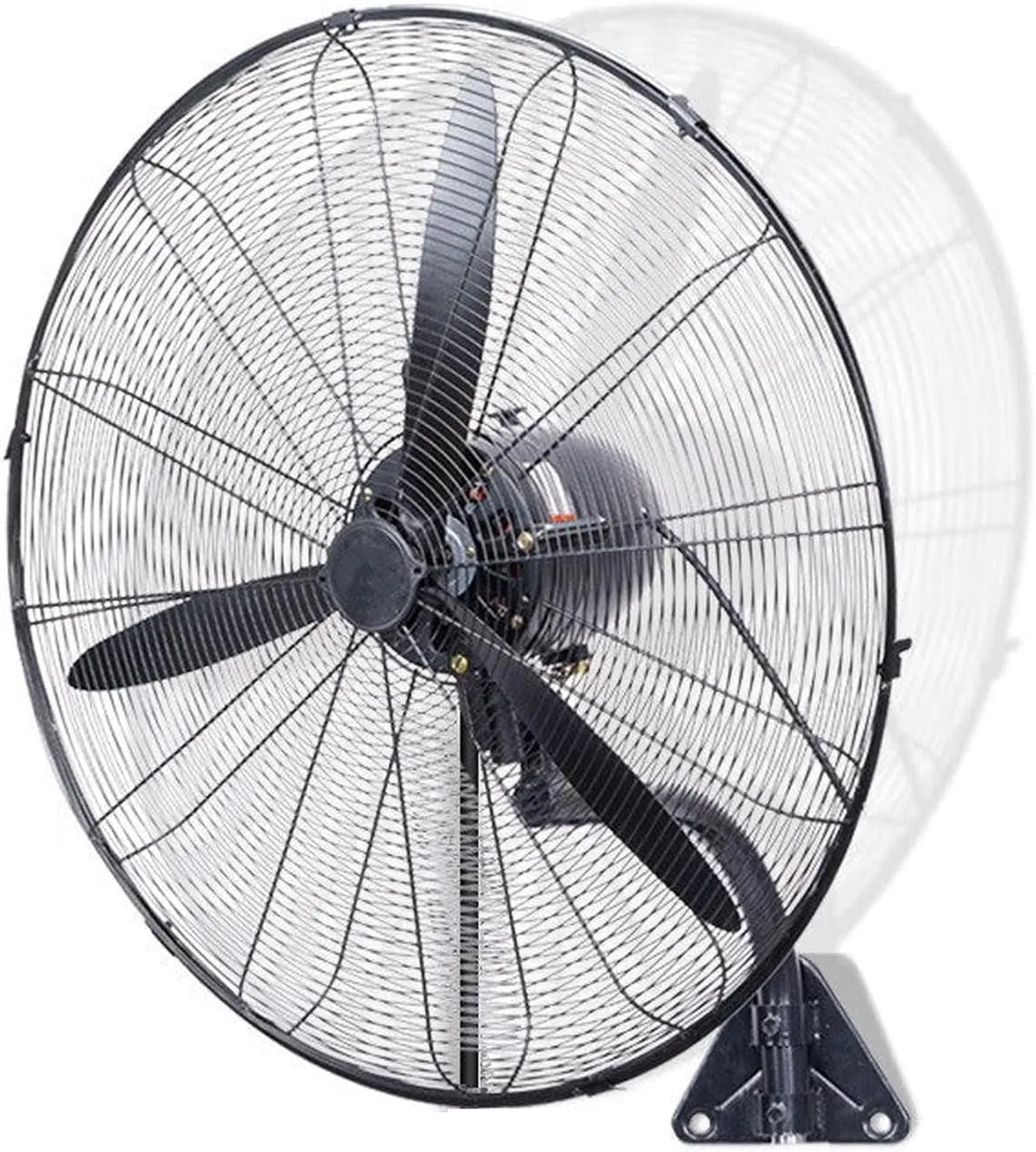 TYH 80cm/31.5in 90-Grad-oszillation, Vægtlodder, Industriel vægventilator til væginstallation Med 90 graders svingning, robust, Hvid, 80cm, 90 g
