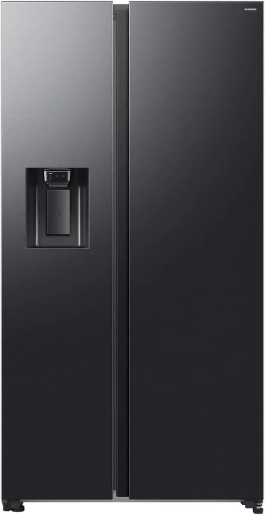 Samsung RS70F, Køleskabe, Side- med Metal køling og fast vandforbindelse, EEK: C, Sort