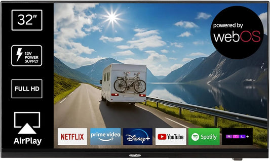 REFLEXION LDDX32IBT-Black, Smart LED-tv 32 tommer / 80cm, LG webOSHub, campingvogn / mobilhjem / camping /, Sort, 80cm, 230 V, 1920 x 1080, 12 v
