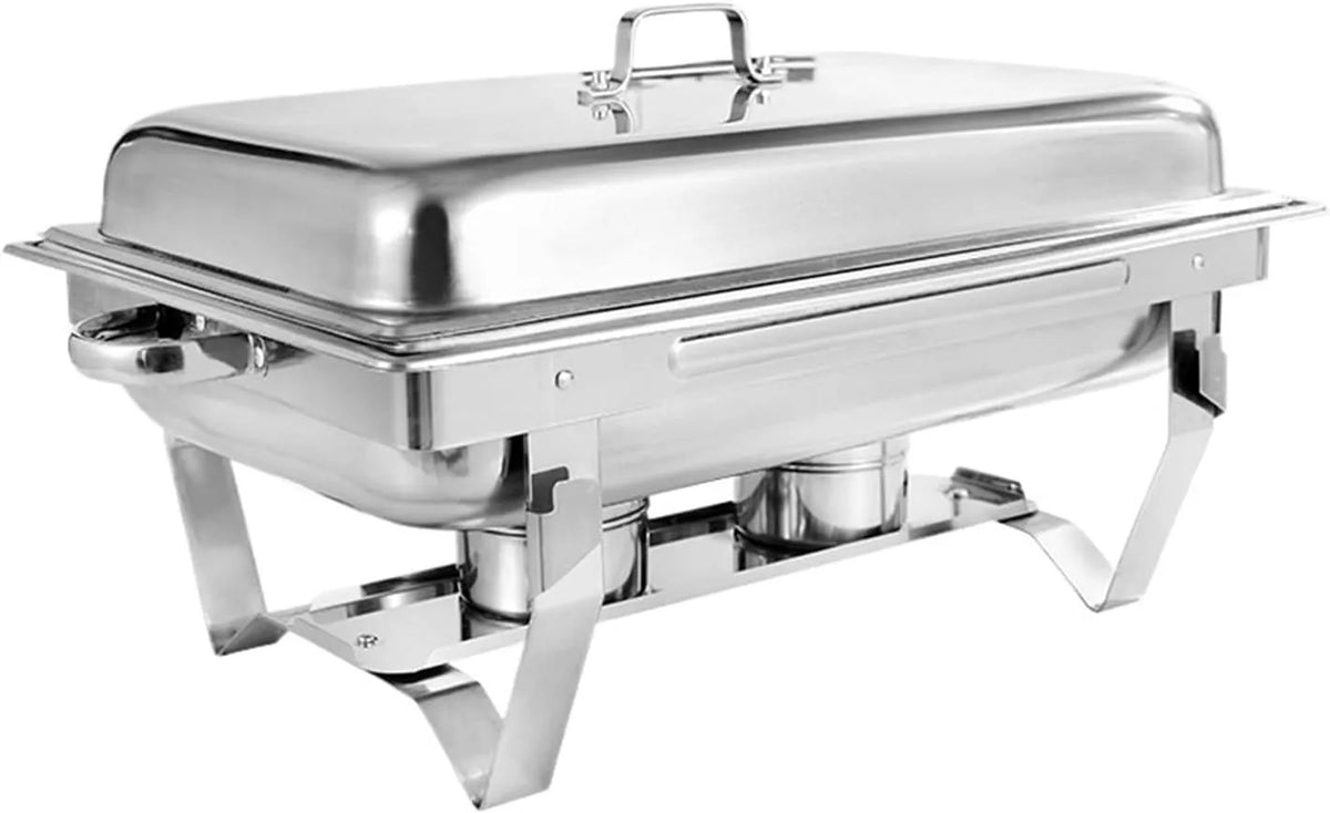 TRDEWR 2PACKS, Varmeplader og madvarmere, Rektangulær chafing skål med store dele, Buffet, Catering, Varmer, Server, Brun, 1W, 6V