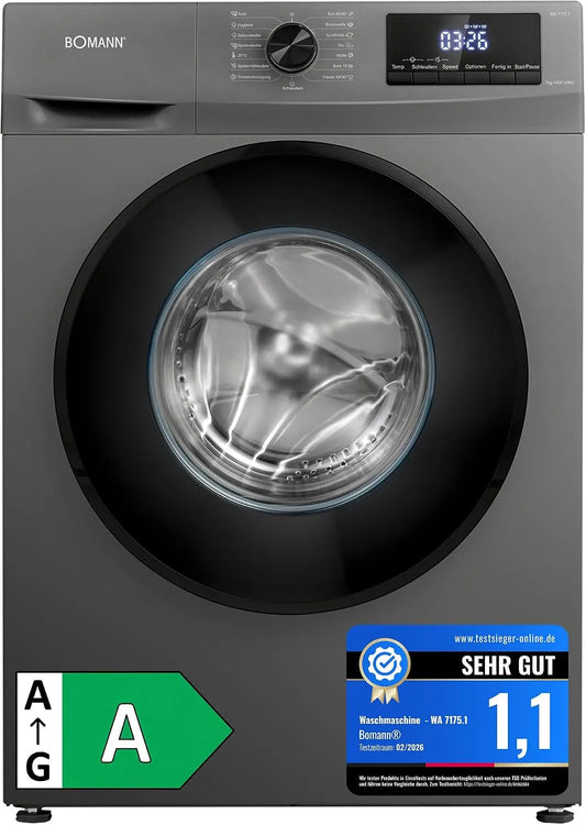 Bomann, Vaskemaskiner, ® vaskemaskine 7kg, Hvid, 7kg