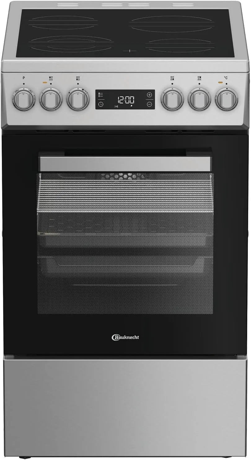 Bauknecht B5V8LMX, Komfurer, Standhow / Varmeovn med 8 funktioner / Kosttilskud med 4 kogezoner /, Sølv, 5V, 8L, 60 l, 0, 92 kW