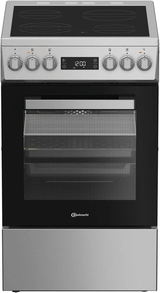 Bauknecht B5V8LMX, Komfurer, Standhow / Varmeovn med 8 funktioner / Kosttilskud med 4 kogezoner /, Sølv, 5V, 8L, 60 l, 0, 92 kW